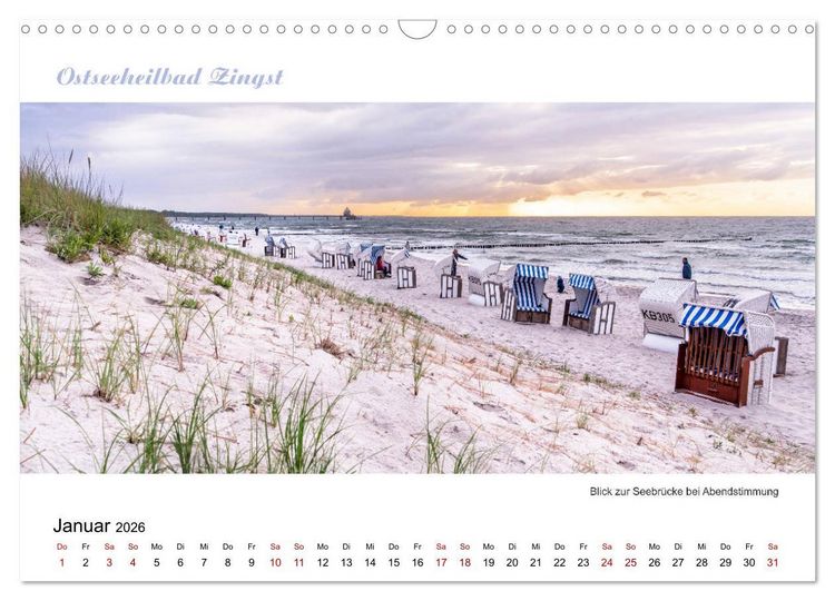 Produktbild: Panorama-Blick Fischland-Darss-Zingst (Wandkalender 2026 DIN A3 quer), CALVENDO Monatskalender