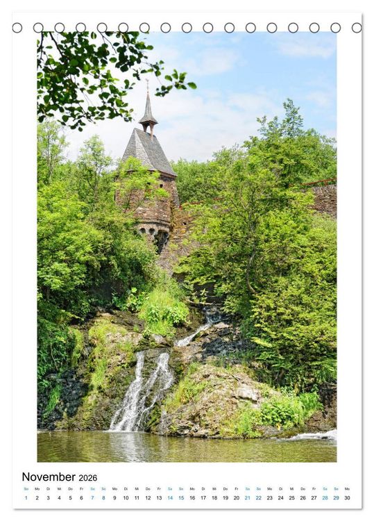 Produktbild: Natur genie&szlig;en - Hunsr&uuml;ck, Mosel und Eifel (Tischkalender 2026 DIN A5 hoch), CALVENDO Monatskalender