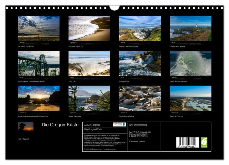 Produktbild: Die Oregon-K&uuml;ste (Wandkalender 2026 DIN A3 quer), CALVENDO Monatskalender