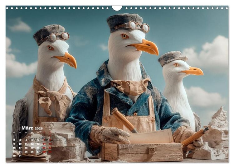 Produktbild: M&ouml;wen on Tour (Wandkalender 2026 DIN A3 quer), CALVENDO Monatskalender