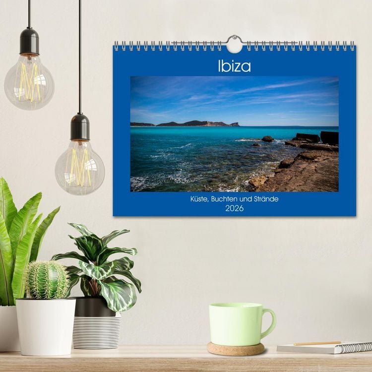 Produktbild: Ibiza K&uuml;ste, Buchten und Str&auml;nde (Wandkalender 2026 DIN A4 quer), CALVENDO Monatskalender