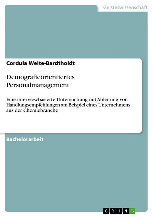 Produktbild: Demografieorientiertes Personalmanagement