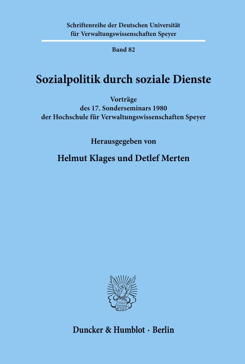 Produktbild: Sozialpolitik durch soziale Dienste.