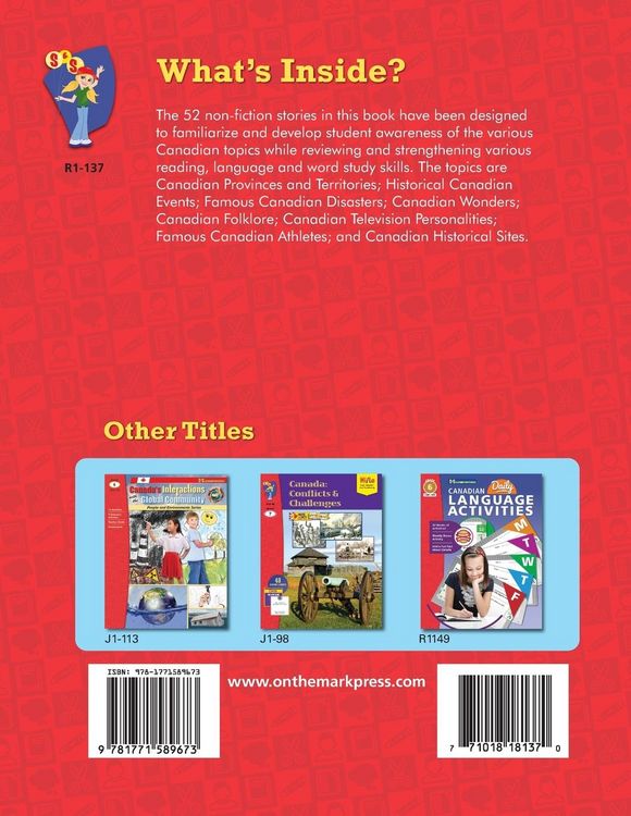 Produktbild: 52 Weekly Nonfiction Stories About Canada Grades 6-7