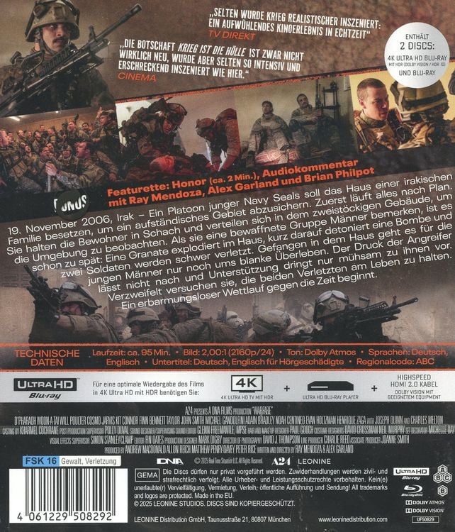 Produktbild: Warfare (4K Ultra HD) (+ Blu-ray)