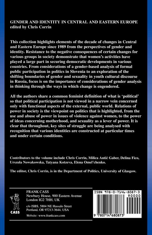 Produktbild: Gender and Identity in Central and Eastern Europe