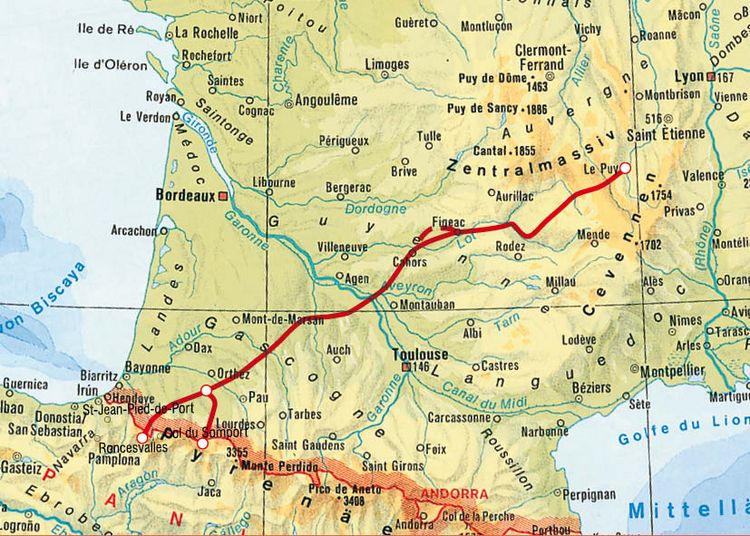 Produktbild: Chemin de St-Jacques - La Via Podiensis du Puy-en-Velay aux Pyr&eacute;n&eacute;es (Guide de randonn&eacute;es)