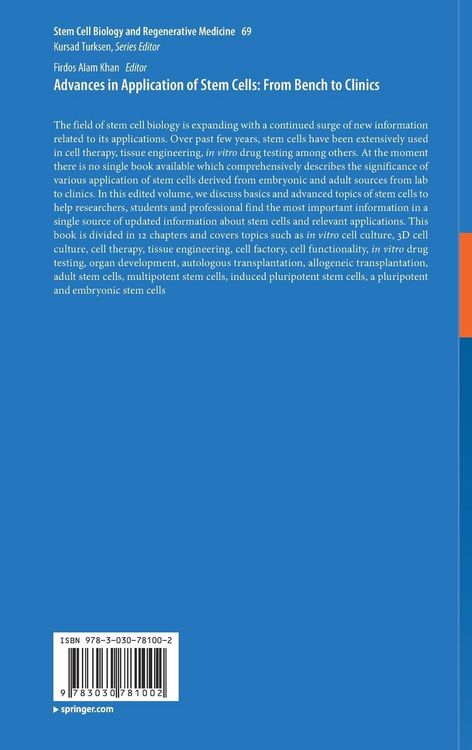 Produktbild: Advances in Application of Stem Cells: From Bench to Clinics