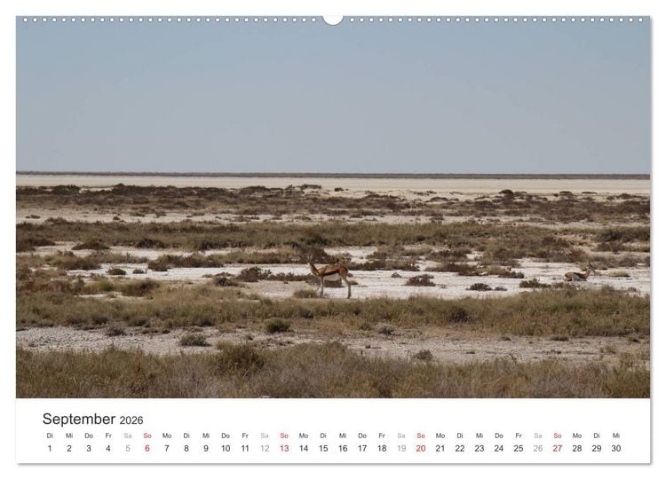 Produktbild: Namibia - Landschaftseindr&uuml;cke (hochwertiger Premium Wandkalender 2026 DIN A2 quer), Kunstdruck in Hochglanz