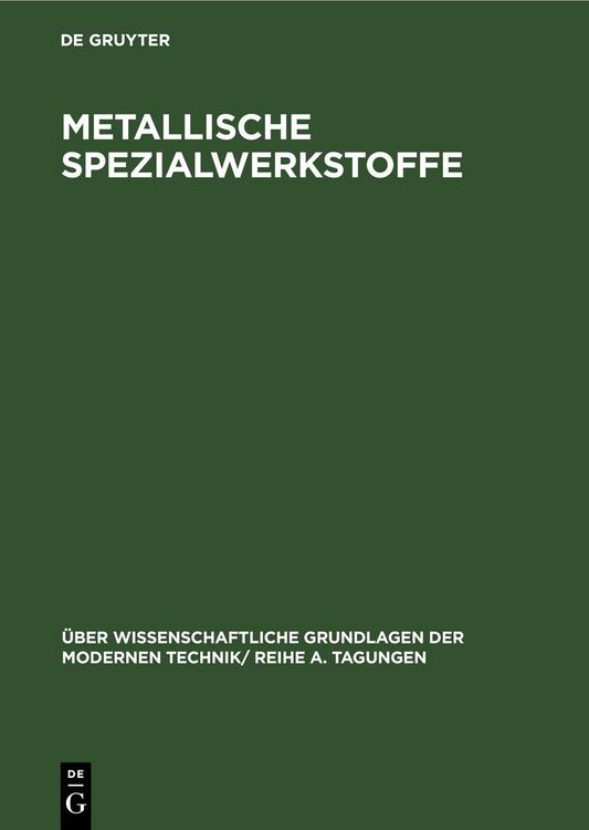 Produktbild: Metallische Spezialwerkstoffe