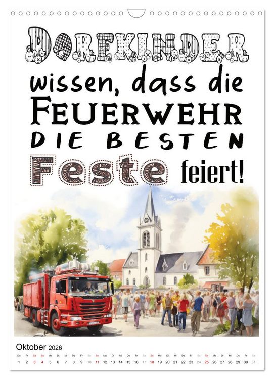 Produktbild: Dorfkinder und stolz darauf (Wandkalender 2026 DIN A3 hoch), CALVENDO Monatskalender