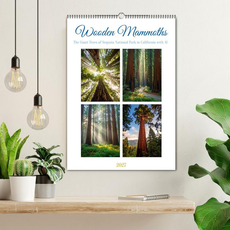 Produktbild: Wooden Mammoths (Wall Calendar 2027 DIN A2 portrait), CALVENDO 12 Month Wall Calendar