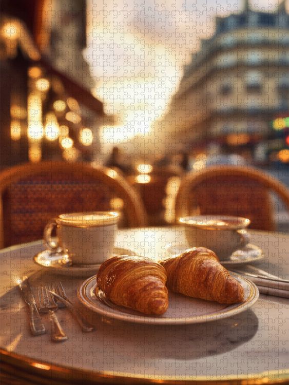 Produktbild: CALVENDO Puzzle Croissants, knusprig, buttrig & frisch gebacken | 2000 Teile Lege-Gr&ouml;&szlig;e 90x67cm Foto-Puzzle f&uuml;r gl&uuml;ckliche Stunden