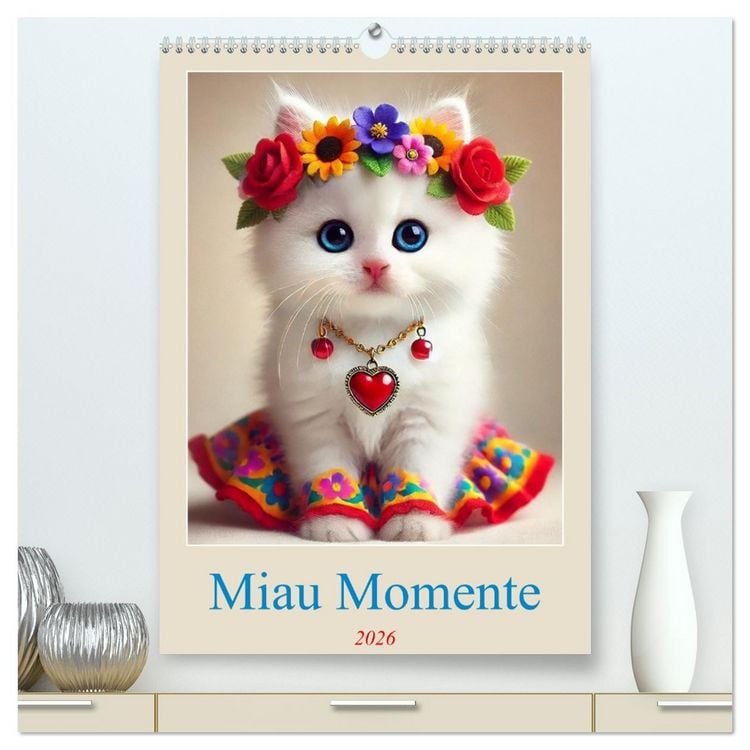 Produktbild: Miau Momente (hochwertiger Premium Wandkalender 2026 DIN A2 hoch), Kunstdruck in Hochglanz