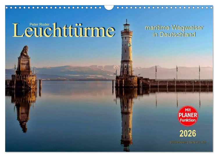 Produktbild: Leuchtt&uuml;rme - maritime Wegweiser in Deutschland (Wandkalender 2026 DIN A3 quer), CALVENDO Monatskalender