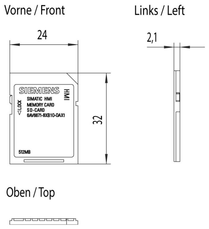 Produktbild: Siemens 6AV6671-8XB10-0AX1 6AV66718XB100AX1 SPS-Speicherkarte
