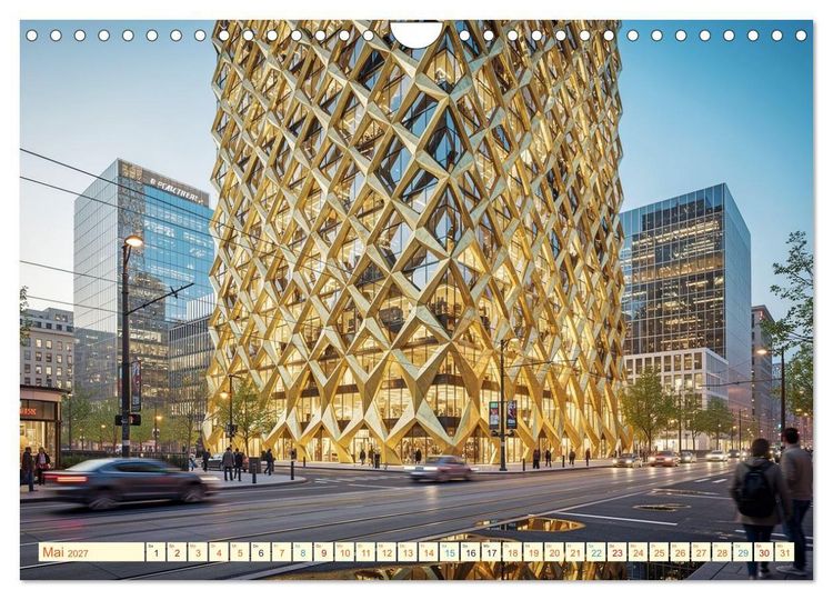 Produktbild: Architektur gegen Hitze - Licht. Schatten. Strukturen. Wasser (Wandkalender 2027 DIN A4 quer), CALVENDO Monatskalender
