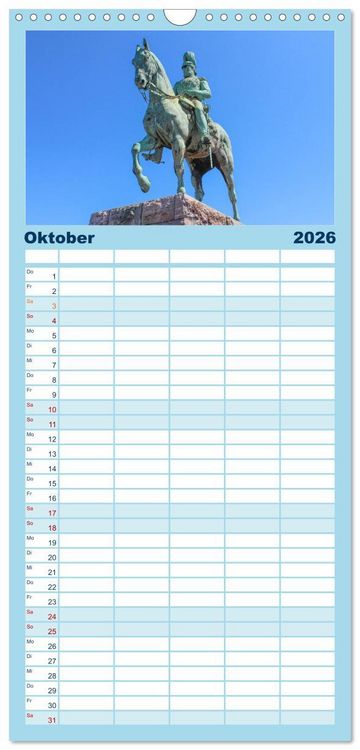 Produktbild: Familienplaner 2026 - Altes K&ouml;ln - Denkm&auml;ler und Historische Bauten mit 5 Spalten (Wandkalender, 21 x 45 cm) CALVENDO