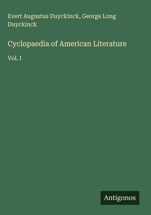 Produktbild: Cyclopaedia of American Literature
