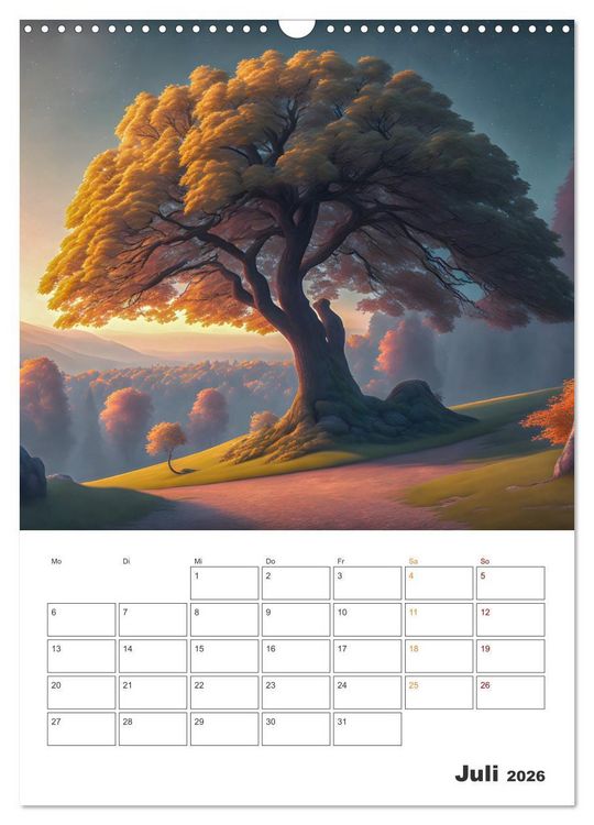 Produktbild: M&auml;rchenhafte B&auml;ume (Wandkalender 2026 DIN A3 hoch), CALVENDO Monatskalender