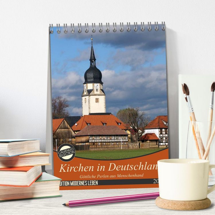 Produktbild: Kirchen in Deutschland - G&ouml;ttliche Perlen aus Menschenhand (Tischkalender 2026 DIN A5 hoch), CALVENDO Monatskalender