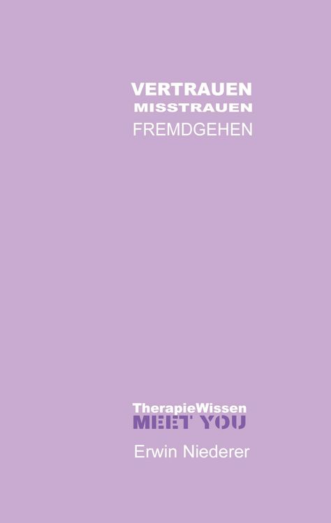Produktbild: Vertrauen Misstrauen Fremdgehen