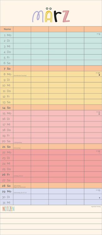 Produktbild: Familienplaner Unser buntes Jahr XL 2027