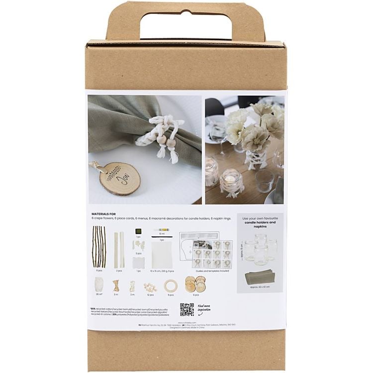 Produktbild: Creativ Company DIY Sets Basisversion Kreativ Set Tischdeko , Natur, Kreativ Box