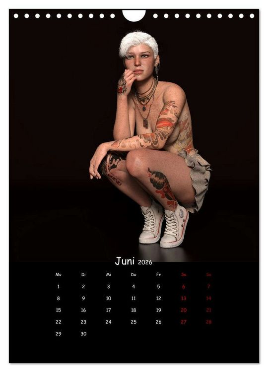 Produktbild: Portraits von t&auml;towierten Frauen (Wandkalender 2026 DIN A4 hoch), CALVENDO Monatskalender
