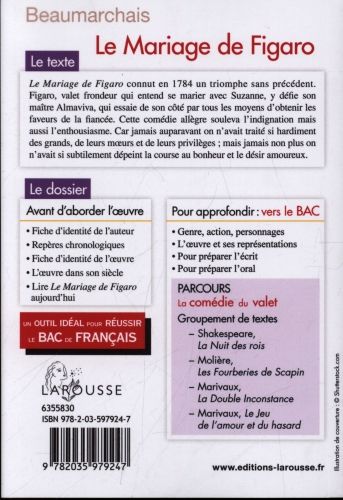 Produktbild: Le mariage de Figaro : sp&eacute;cial nouveau bac