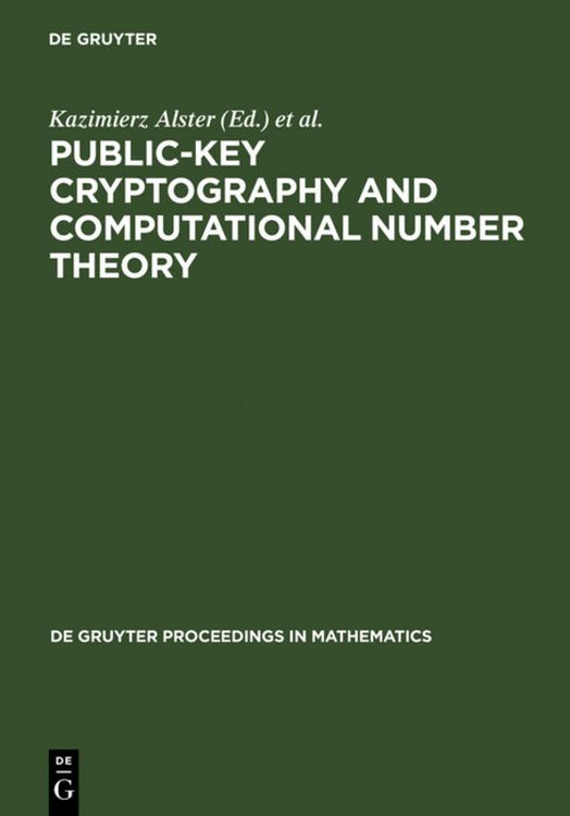 Produktbild: Public-Key Cryptography and Computational Number Theory