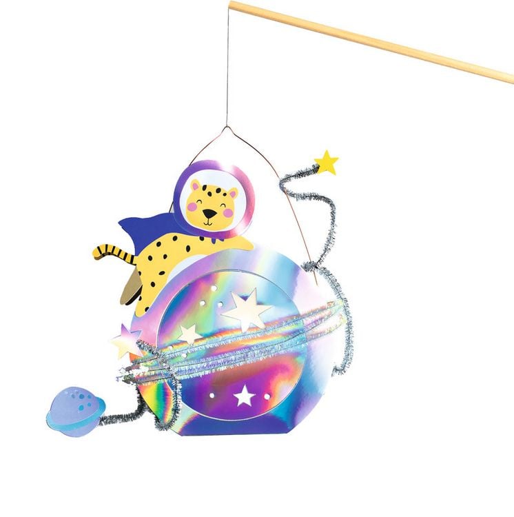 Produktbild: Folia Laternen-Bastelset Space Animals