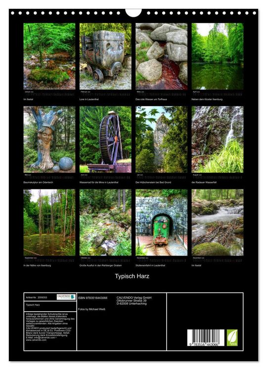 Produktbild: Typisch Harz (Wandkalender 2026 DIN A3 hoch), CALVENDO Monatskalender