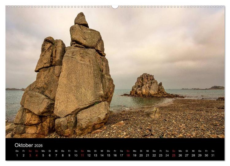 Produktbild: Bretagne entlang der K&uuml;ste (hochwertiger Premium Wandkalender 2026 DIN A2 quer), Kunstdruck in Hochglanz