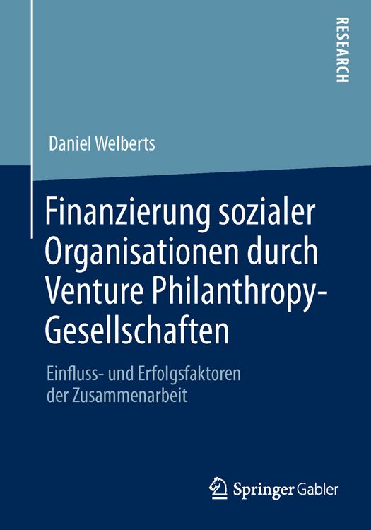 Produktbild: Finanzierung sozialer Organisationen durch Venture Philanthropy-Gesellschaften