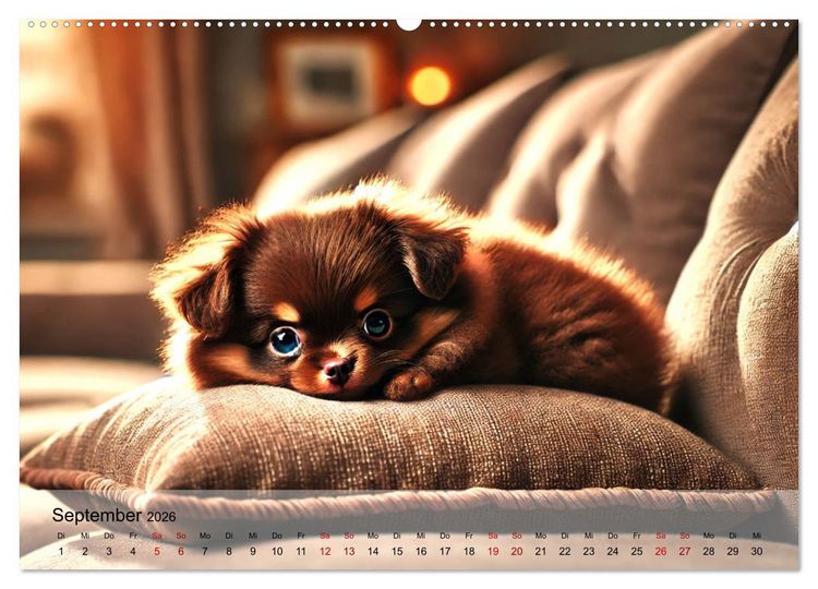 Produktbild: Chihuahua-Welpen &ndash; Kleine Wunder (hochwertiger Premium Wandkalender 2026 DIN A2 quer), Kunstdruck in Hochglanz