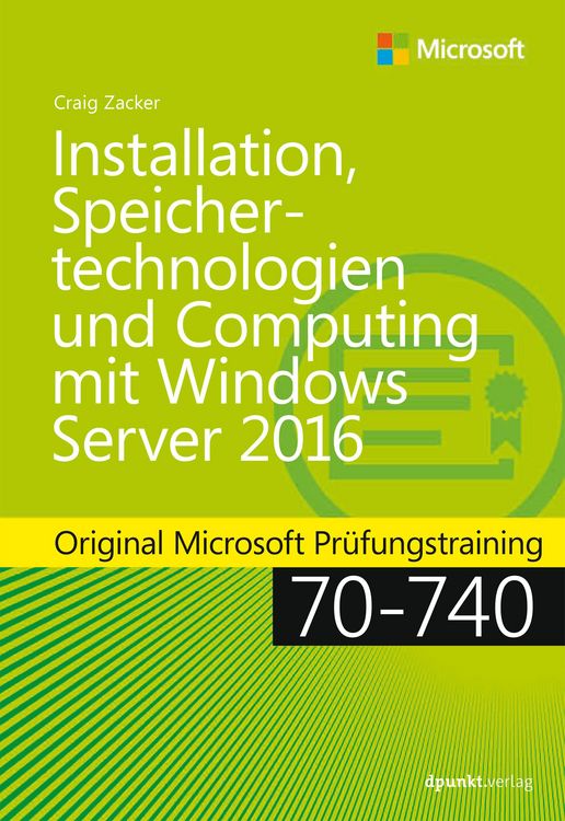 Produktbild: Installation, Speichertechnologien und Computing mit Windows Server 2016