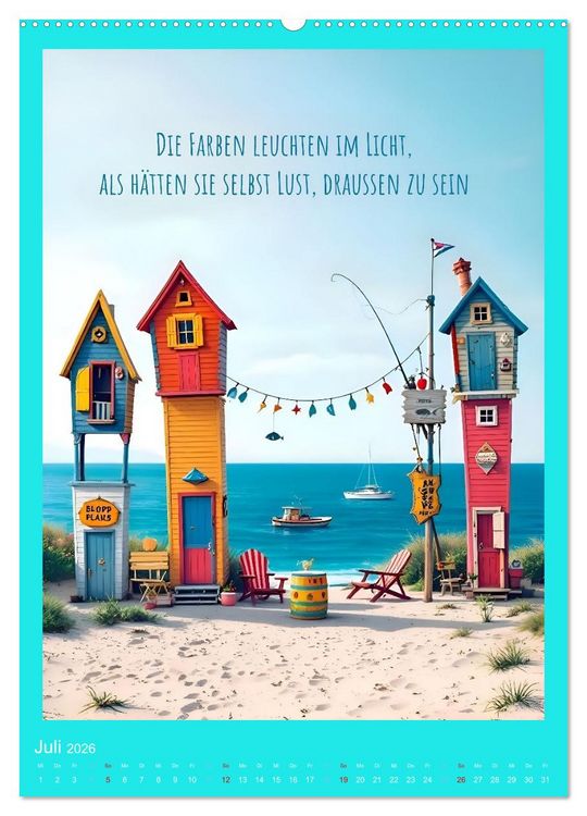 Produktbild: Hausgeflippt (Wandkalender 2026 DIN A2 hoch), CALVENDO Monatskalender
