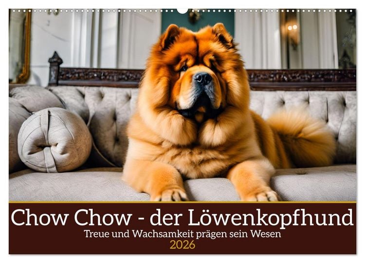 Produktbild: Chow Chow - der L&ouml;wenkopfhund (Wandkalender 2026 DIN A2 quer), CALVENDO Monatskalender