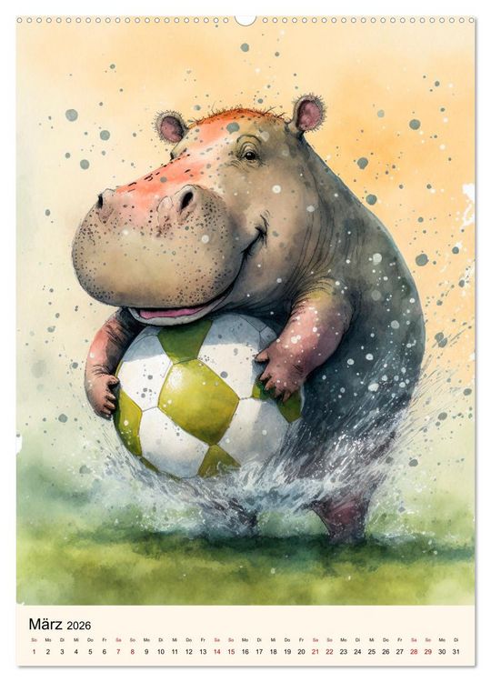 Produktbild: Fu&szlig;ball Stars - Fu&szlig;ball regiert die Welt (hochwertiger Premium Wandkalender 2026 DIN A2 hoch), Kunstdruck in Hochglanz
