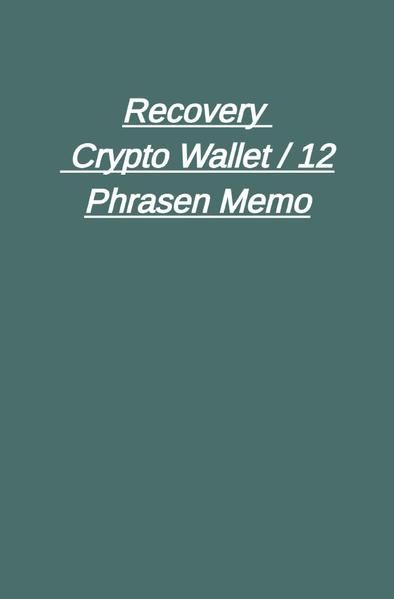 Produktbild: Recovery - Crypto Wallet / 12 Phrasen Memo