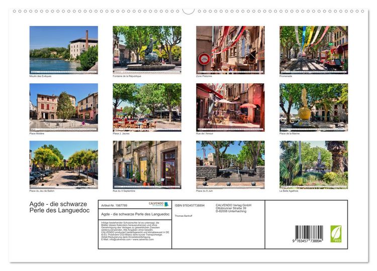 Produktbild: Agde - die schwarze Perle des Languedoc (hochwertiger Premium Wandkalender 2026 DIN A2 quer), Kunstdruck in Hochglanz