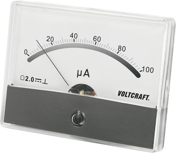 Produktbild: VOLTCRAFT AM-86X65/100&micro;A AM-86X65/100&micro;A Einbau-Messger&auml;t AM-86X65/100&micro;A/DC Drehspule
