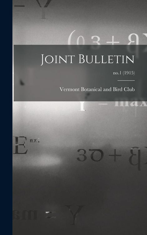 Produktbild: Joint Bulletin; no.1 (1915)