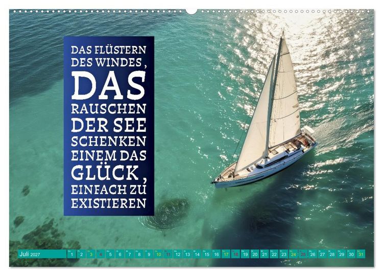 Produktbild: Segeln - mit einem Augenzwinkern (hochwertiger Premium Wandkalender 2027 DIN A2 quer), Kunstdruck in Hochglanz
