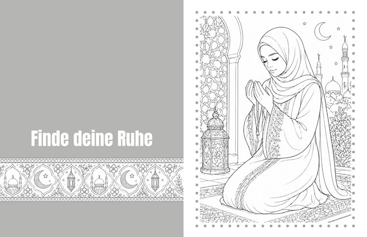 Produktbild: Elegante Hijab Frauen - Malbuch f&uuml;r Erwachsene mit stilvollen Portraits