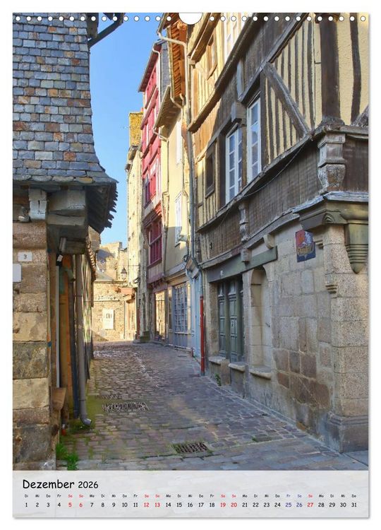 Produktbild: Dinan, die mittelalterliche Perle in der Bretagne (Wandkalender 2026 DIN A3 hoch), CALVENDO Monatskalender