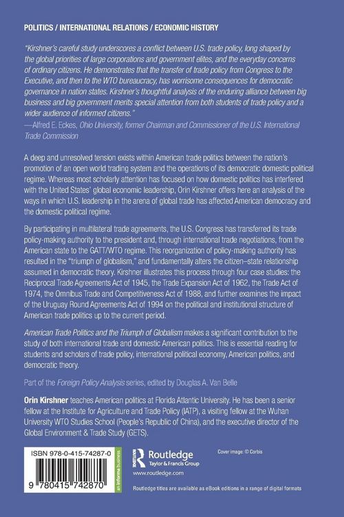 Produktbild: American Trade Politics and the Triumph of Globalism
