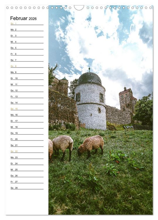 Produktbild: Sachsens Burgen und Schl&ouml;sser - Beschreibbarer Kalender mit Ortsangaben (Wandkalender 2026 DIN A3 hoch), CALVENDO Monatskalender