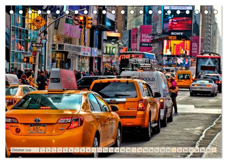 Produktbild: Hallo Taxi - einmal um die Welt (Tischkalender 2026 DIN A5 quer), CALVENDO Monatskalender